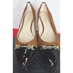 Laura Ashley LA LANCA Women's Size 8.5 M Slip‎ On Black Brown Flats shoes